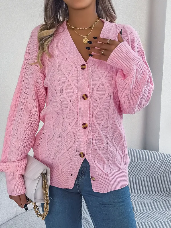 Cozy Cable Knit Cardigan Autumn Layering