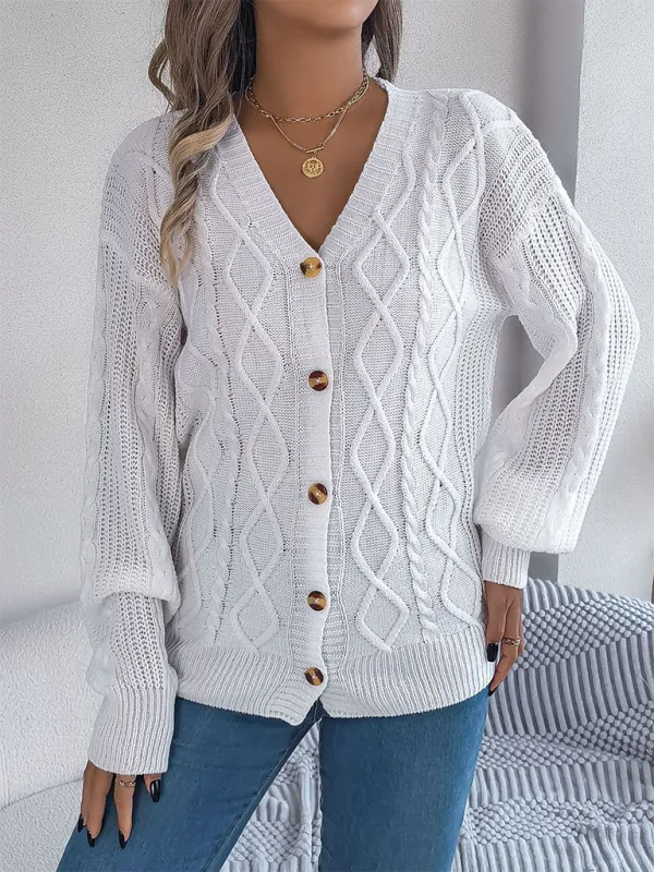Cozy Cable Knit Cardigan Autumn Layering