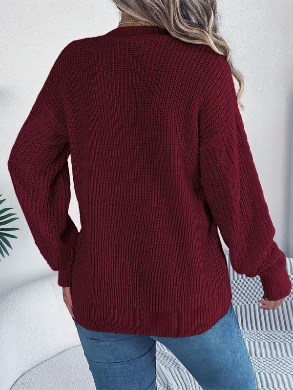 Cozy Cable Knit Cardigan Autumn Layering