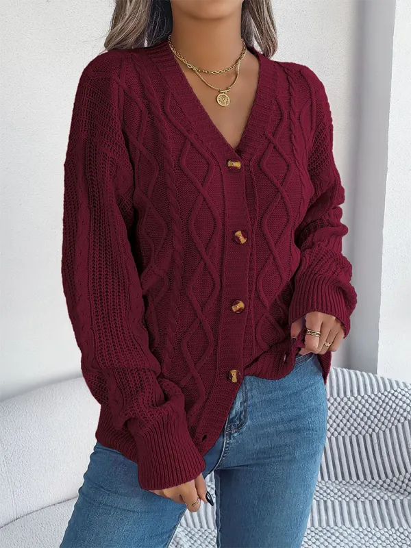 Cozy Cable Knit Cardigan Autumn Layering