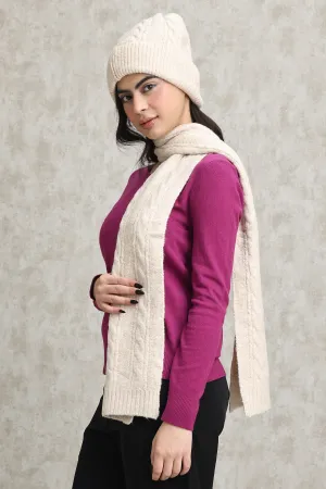 COZY KNIT HAT AND SCARF SET