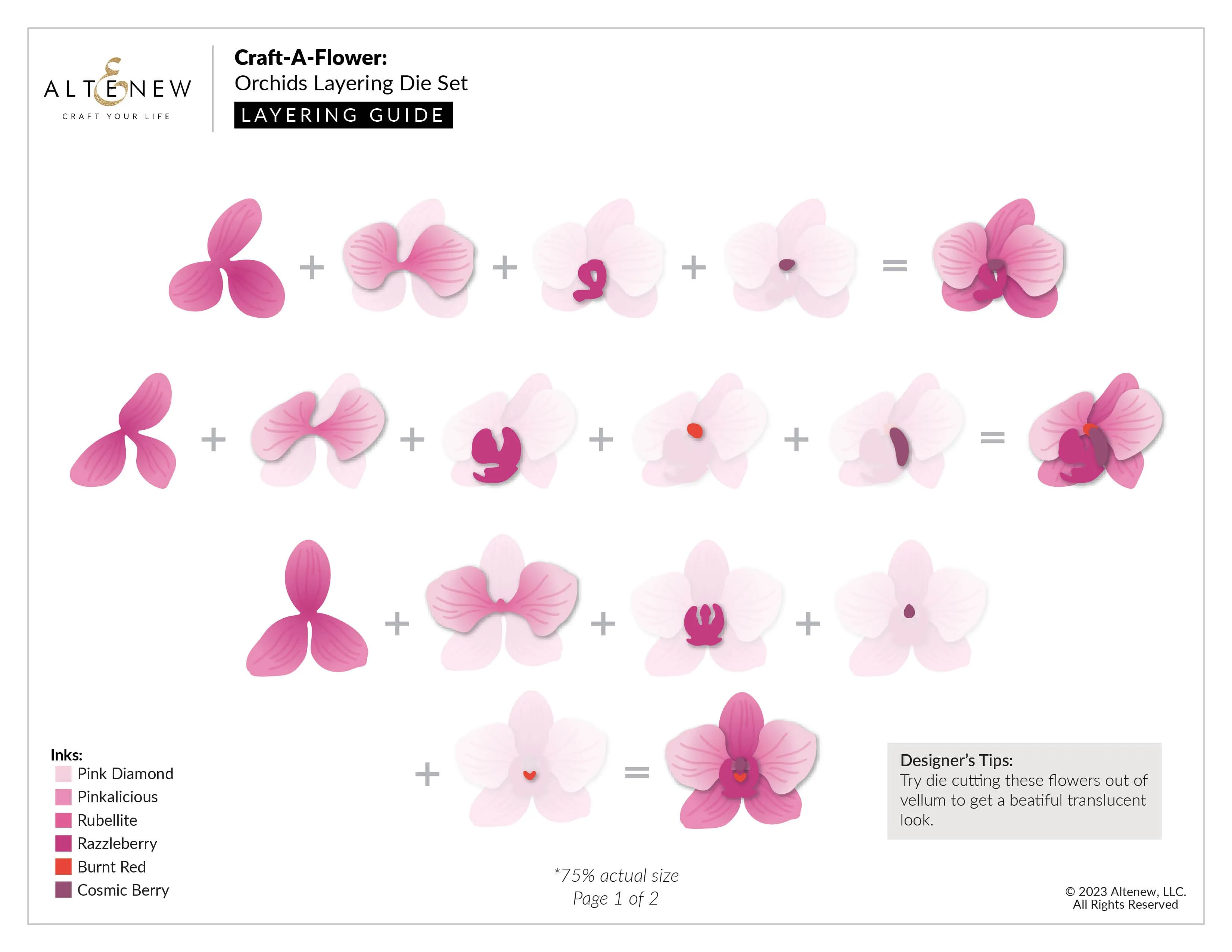 Craft-A-Flower: Orchids Layering Die Set