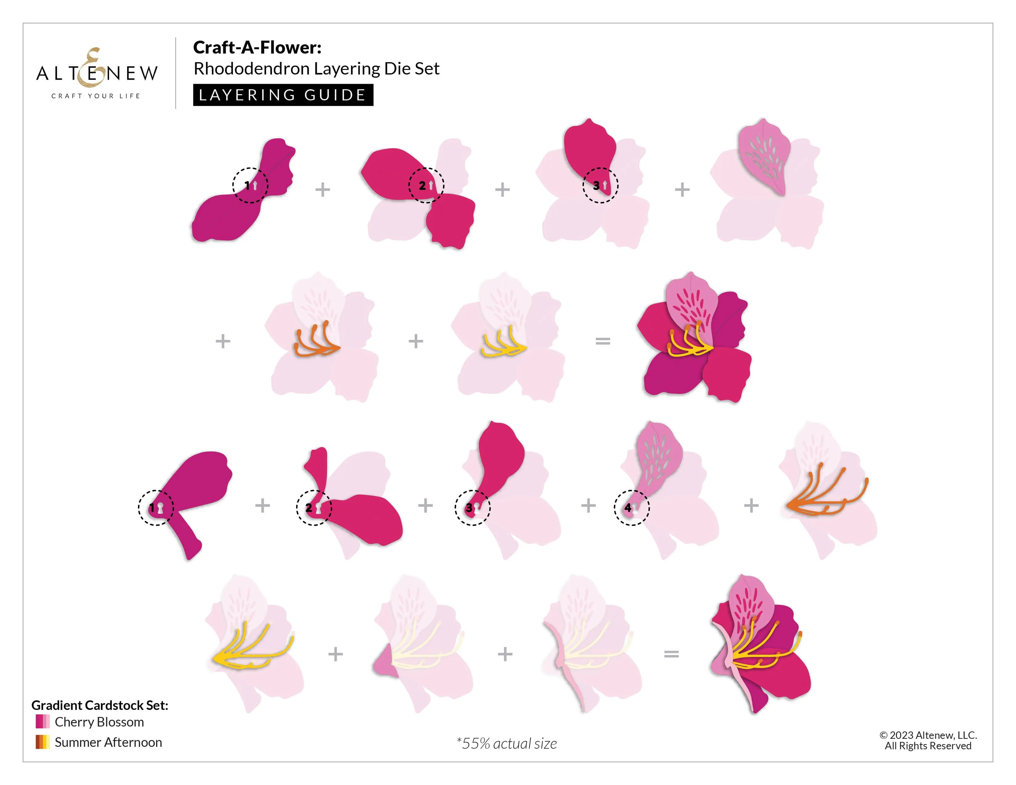 Craft-A-Flower: Rhododendron Layering Die Set