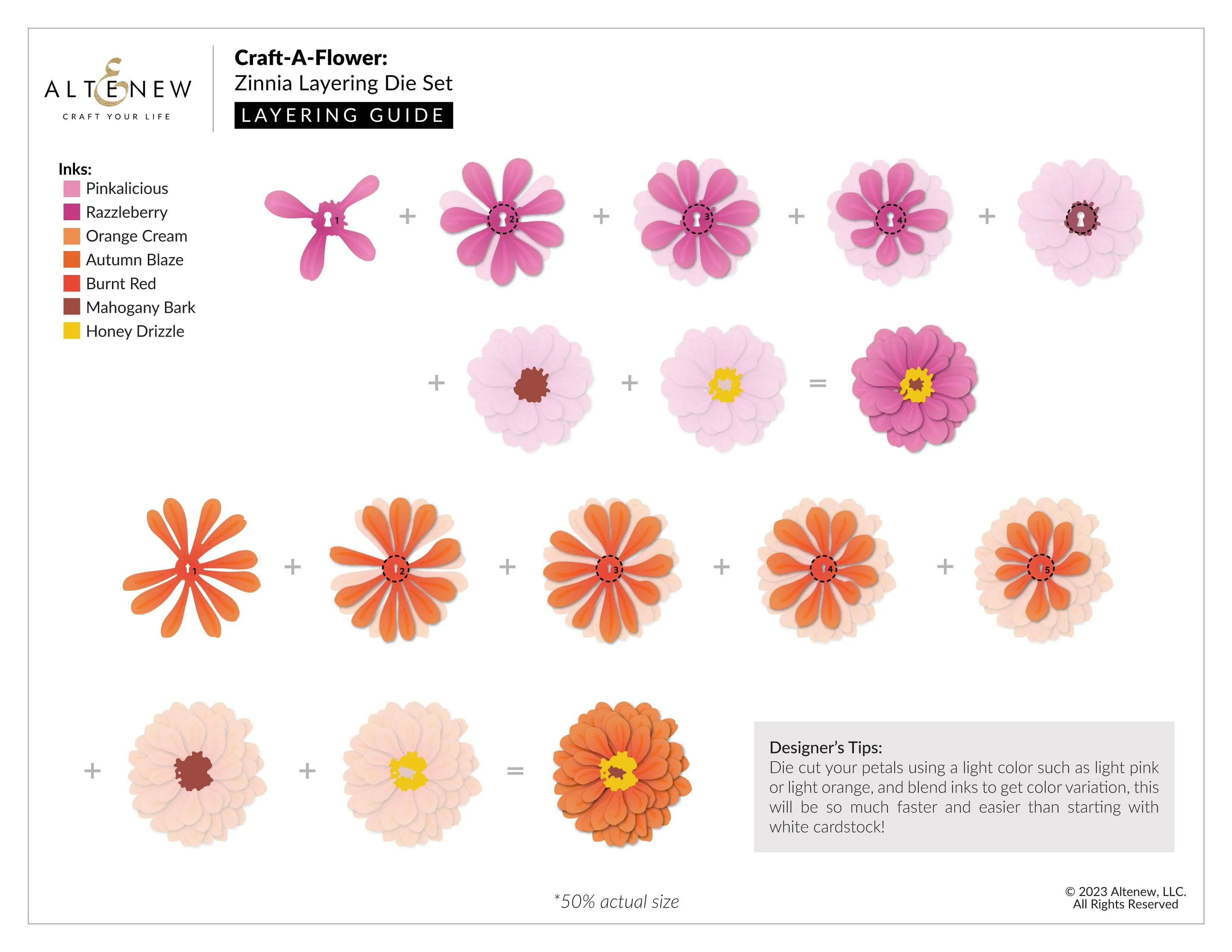 Craft-A-Flower: Zinnia Layering Die Set