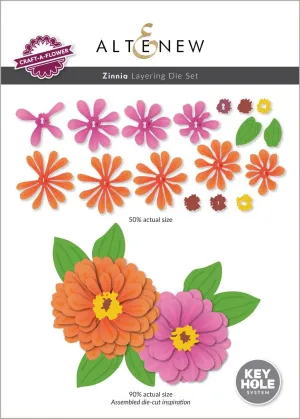 Craft-A-Flower: Zinnia Layering Die Set