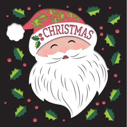 Crafter's Companion Pre-Cut Layering Pad 5.5"X5.5" Christmas
