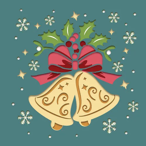 Crafter's Companion Pre-Cut Layering Pad 5.5"X5.5" Christmas