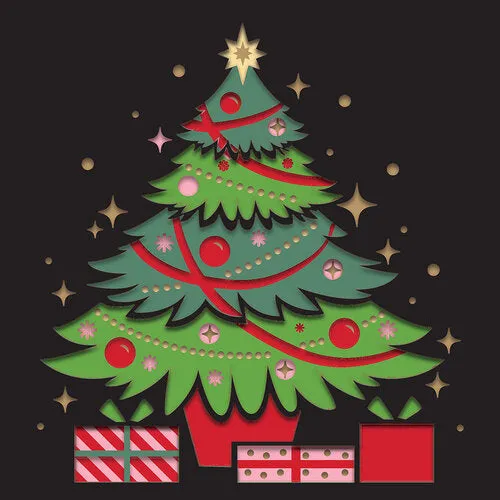 Crafter's Companion Pre-Cut Layering Pad 5.5"X5.5" Christmas