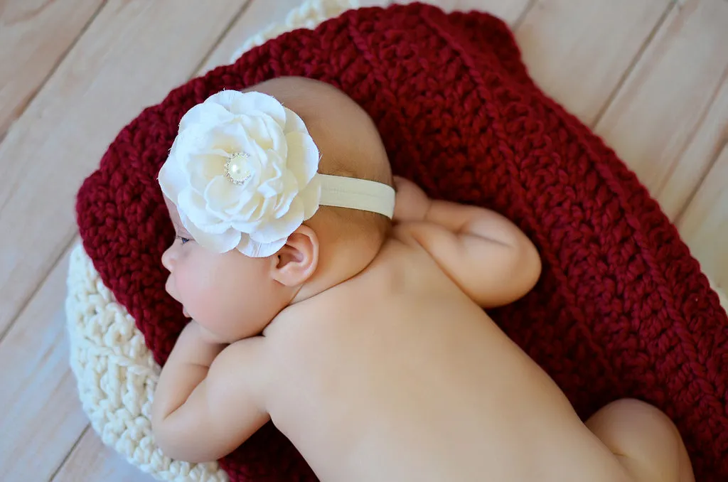 Cranberry red newborn baby layering bump blanket