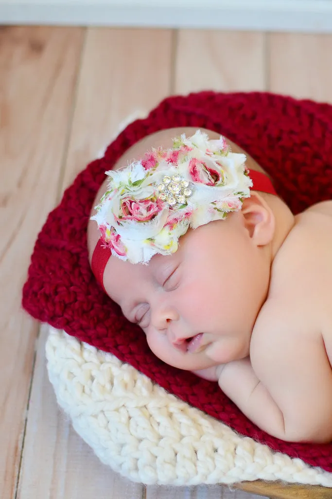 Cream newborn baby layering bump blanket