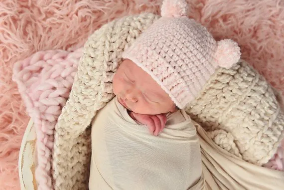 Cream sparkle newborn baby layering bump blanket