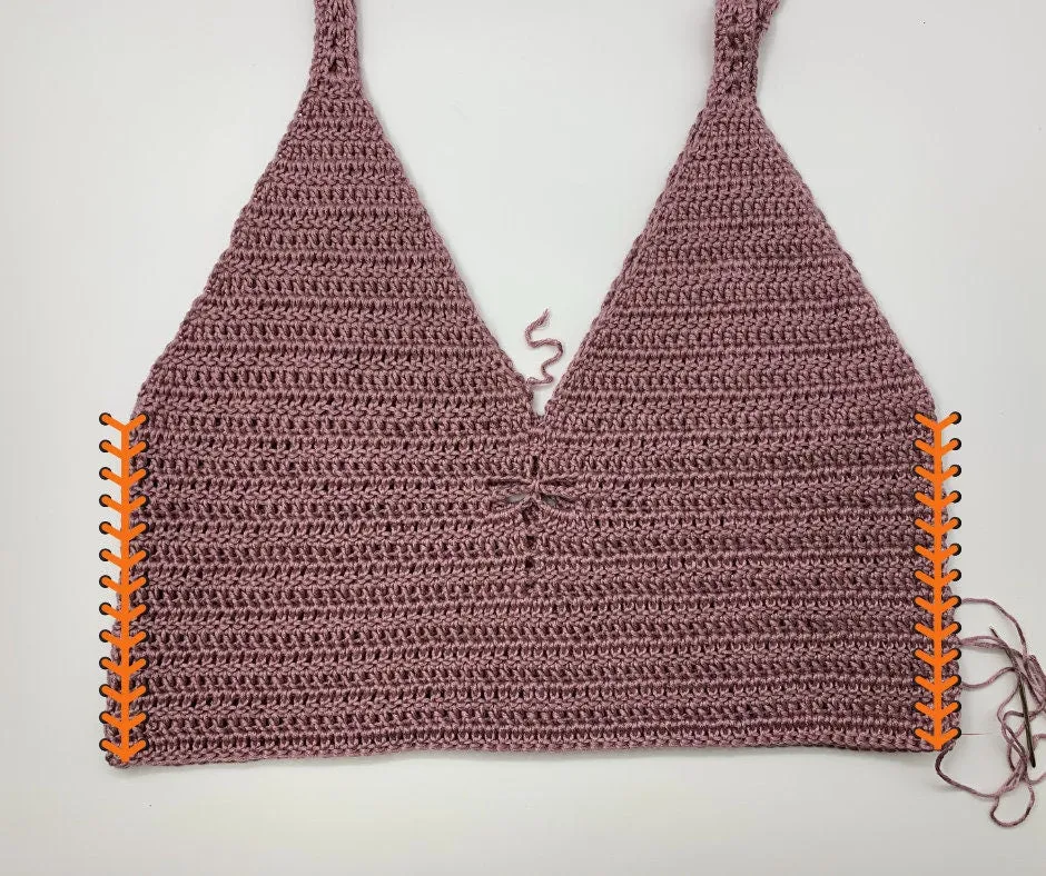 Crochet top pattern, pdf file, photo tutorial and video tutorial, includes US women's sizes XS-XXL, crochet pattern