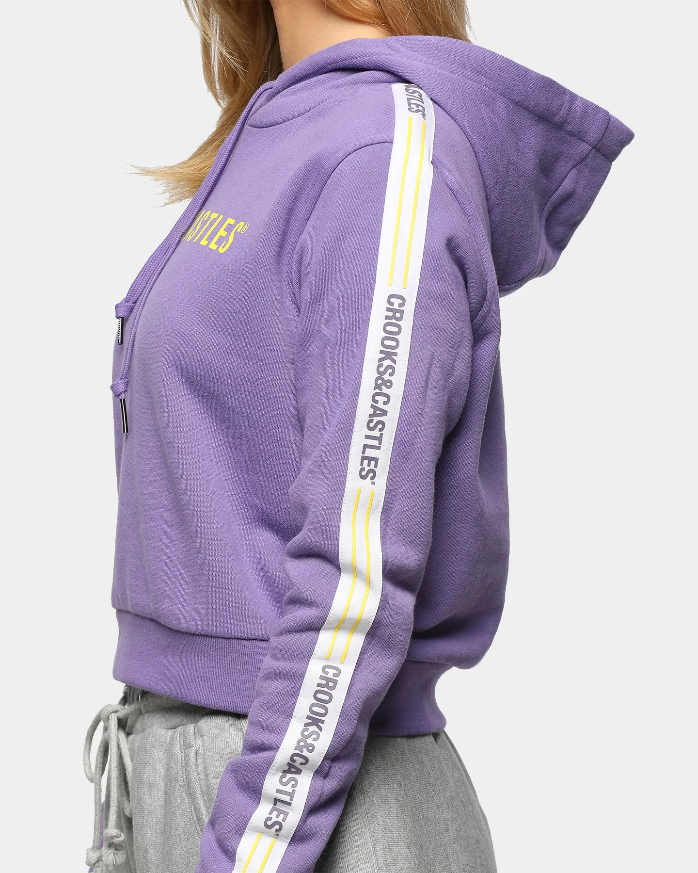 Crooks & Castles Women's Illuminate Cropped Hoodie Purple