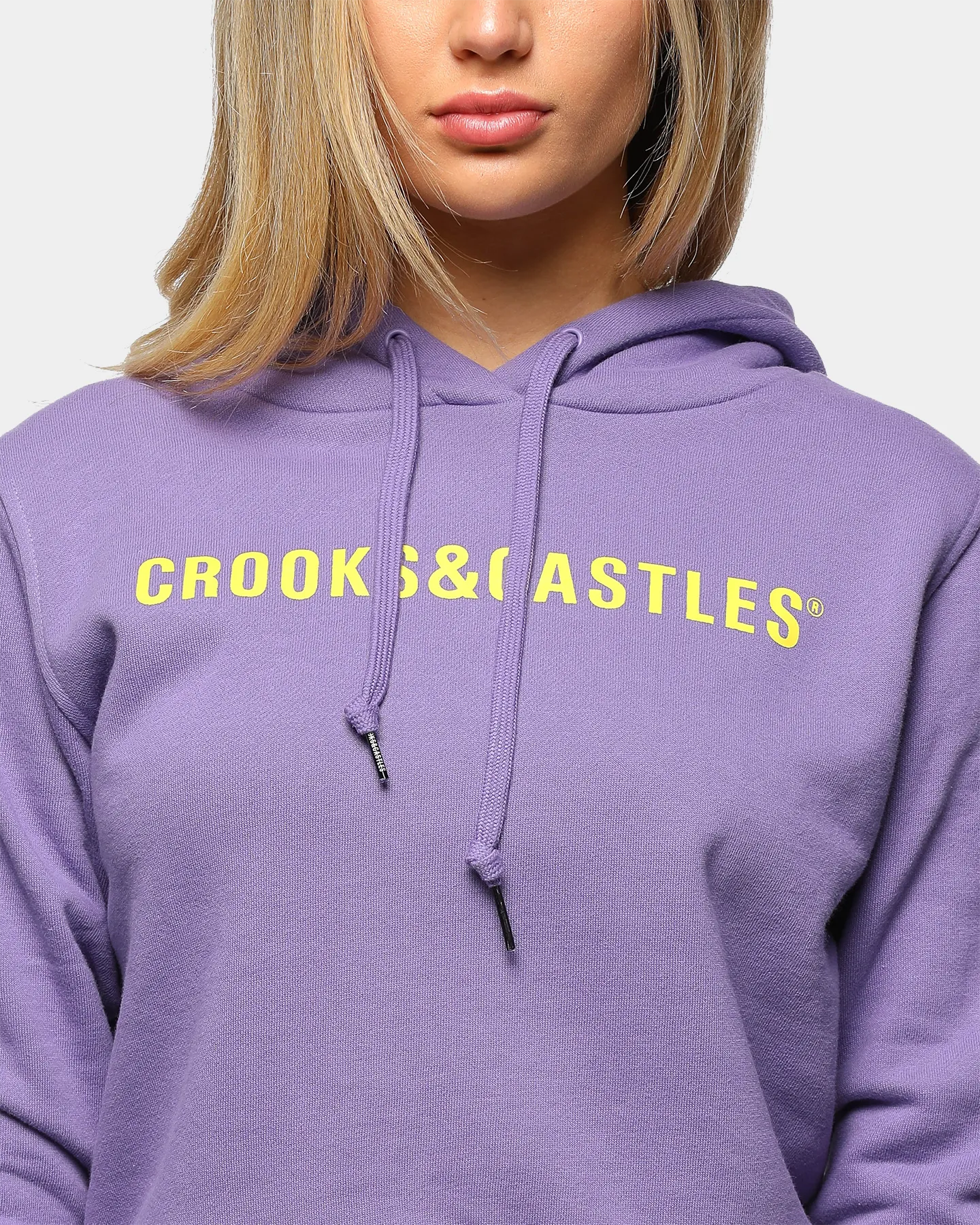 Crooks & Castles Women's Illuminate Cropped Hoodie Purple
