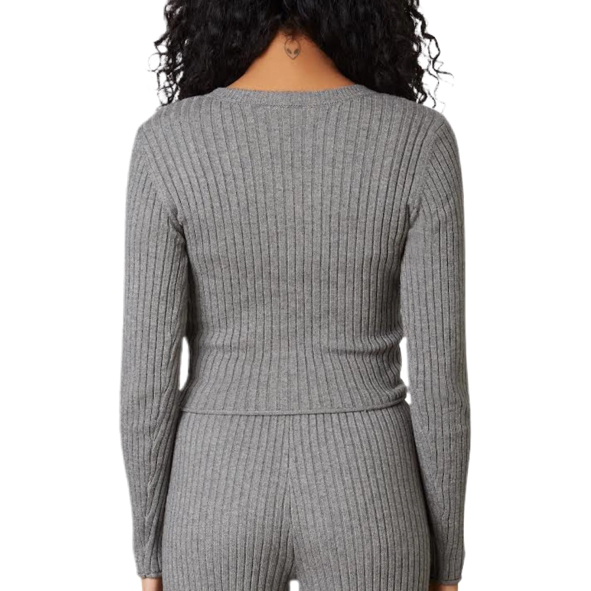 Cropped Cardigan - Charcoal.