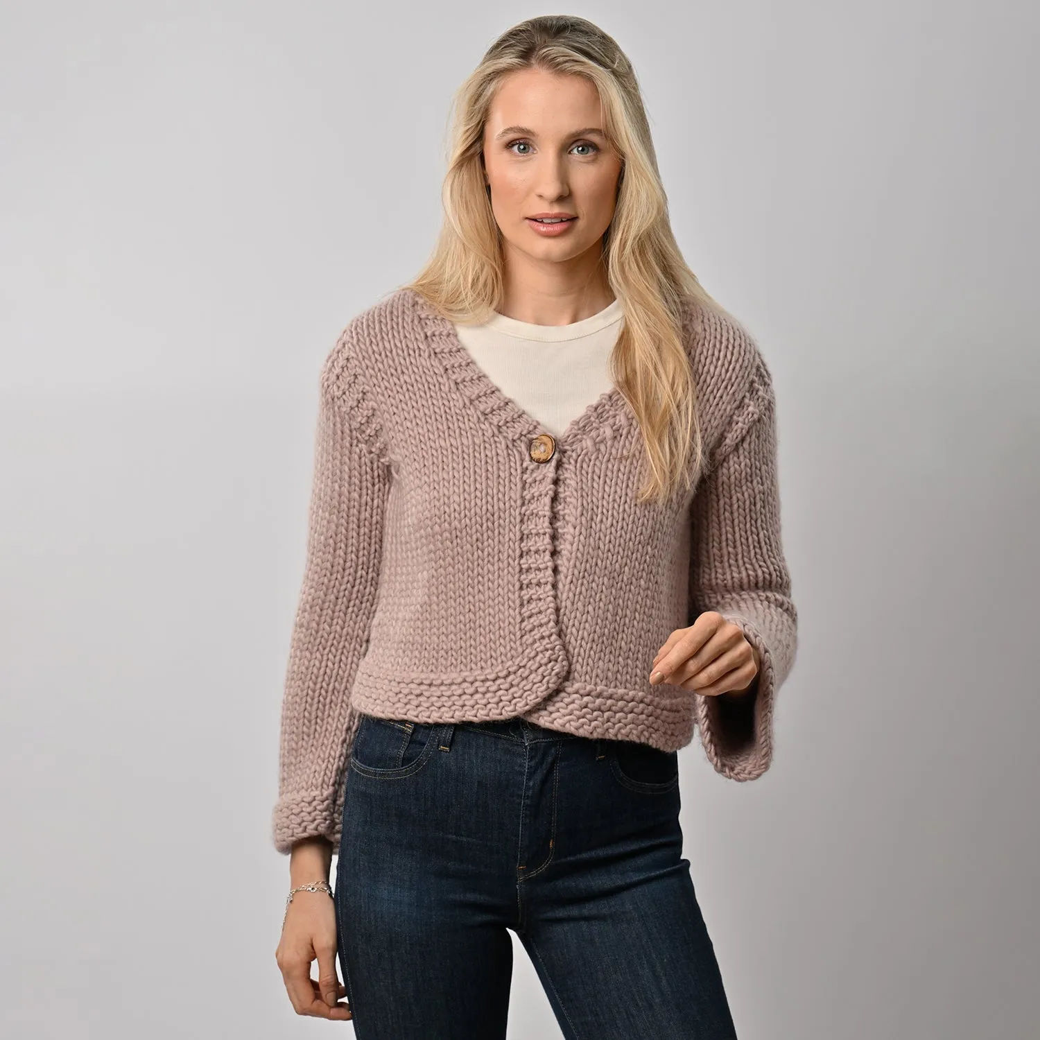 Cropped Cardigan Knitting Kit