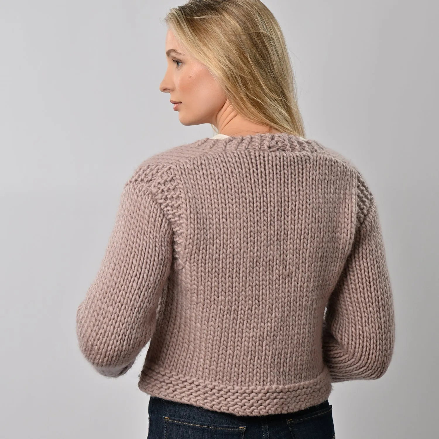 Cropped Cardigan Knitting Kit