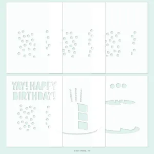 Cut the Cake Stencil Pack (6 stencils; 4.75 x 6)