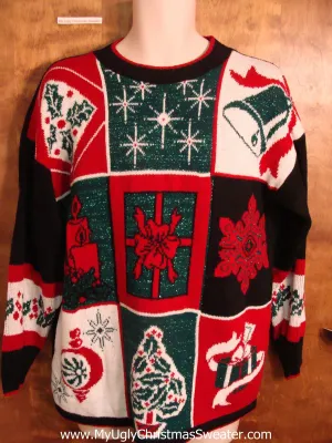 Cute Acrylic 80s Horrible Holiday Sweater