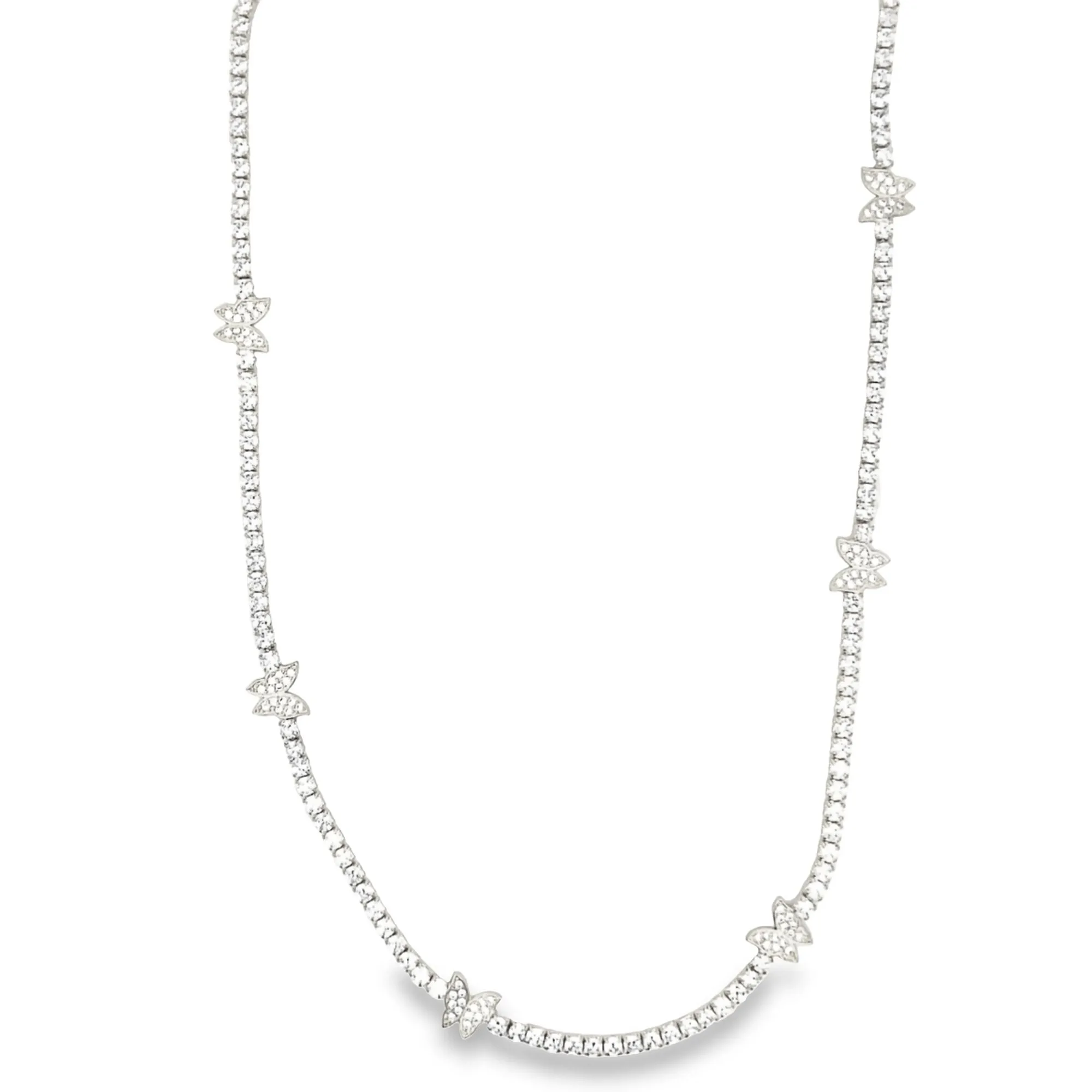 CZ Butterfly Charms Layering Necklace (G71)