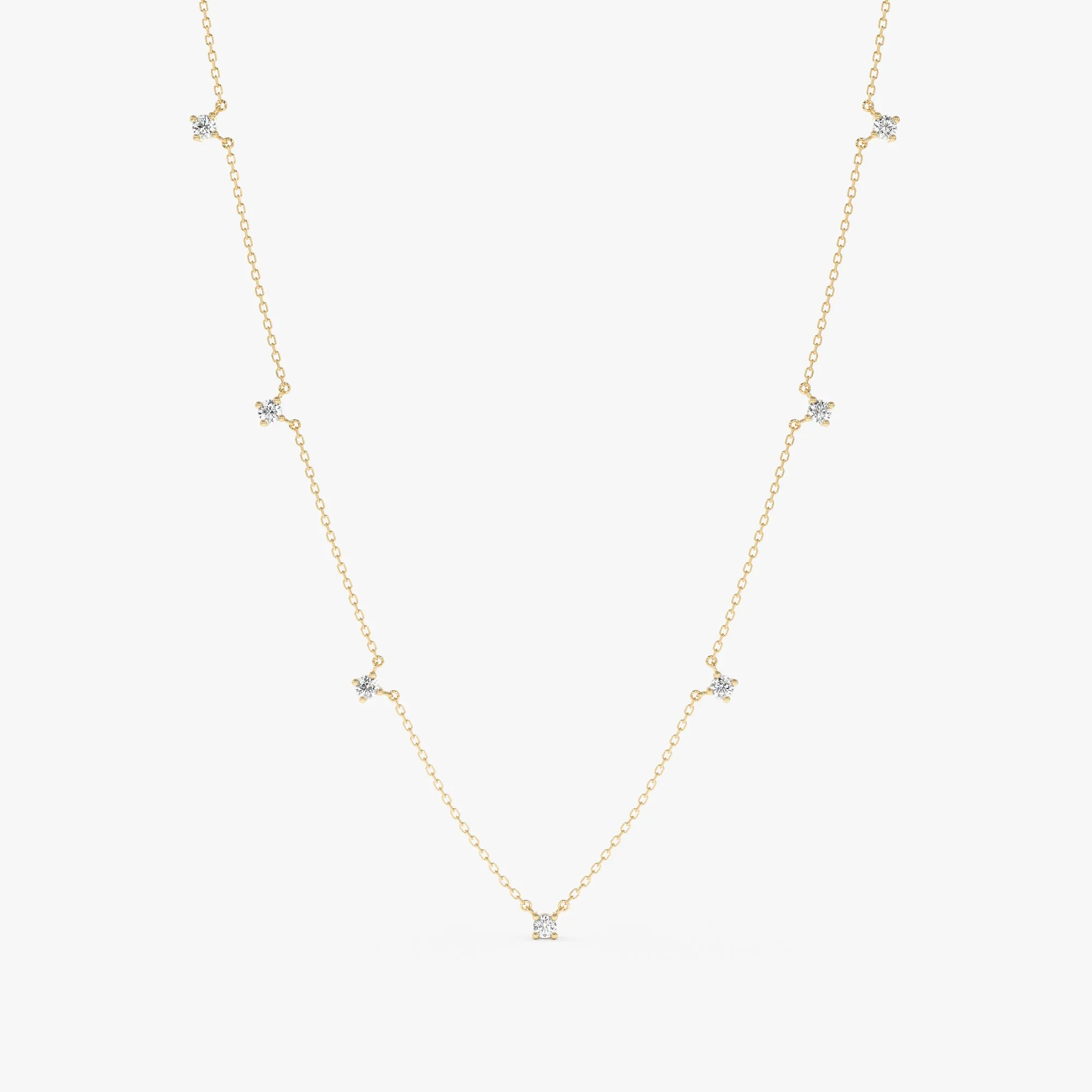 Dainty Diamond Station Necklace, Kimberly