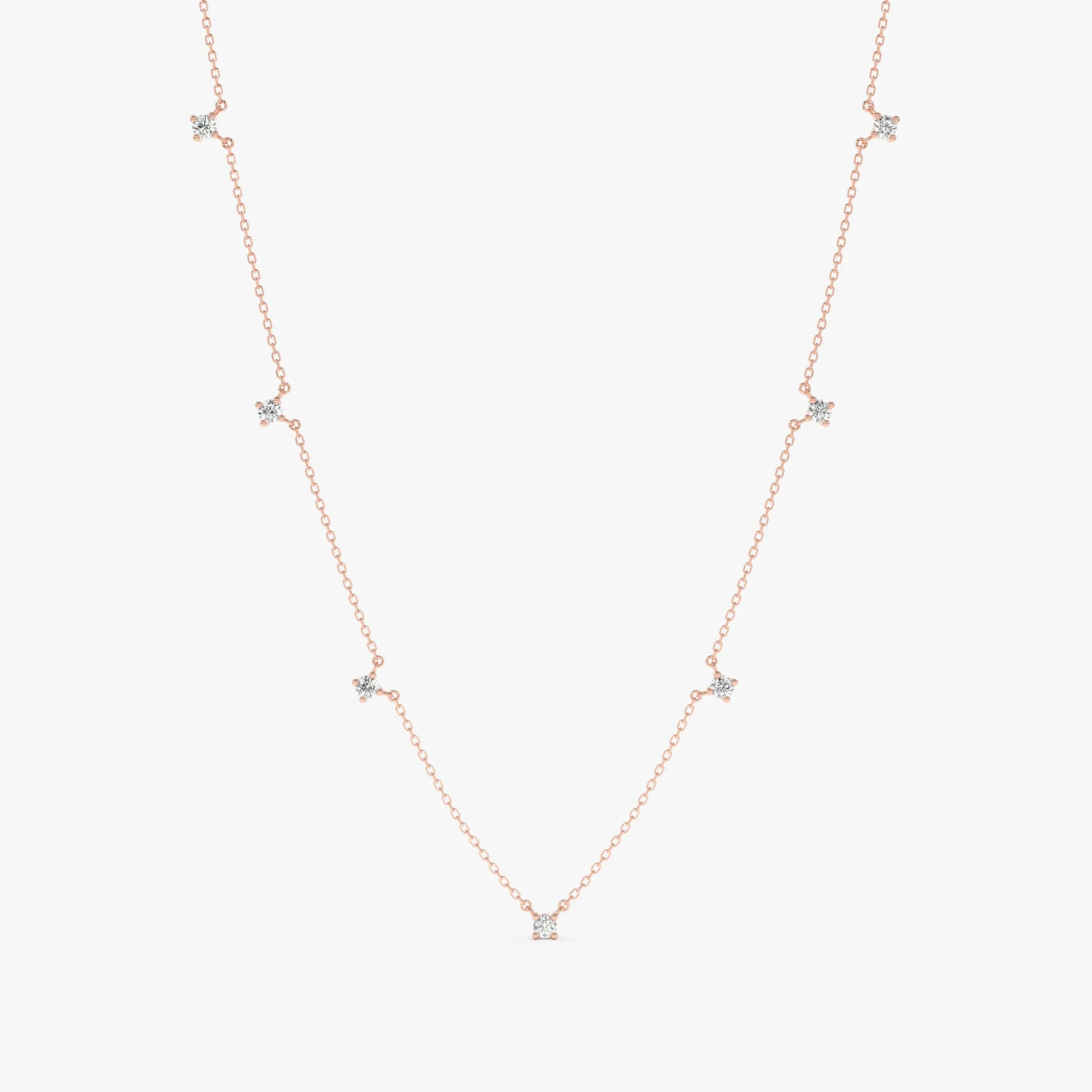 Dainty Diamond Station Necklace, Kimberly