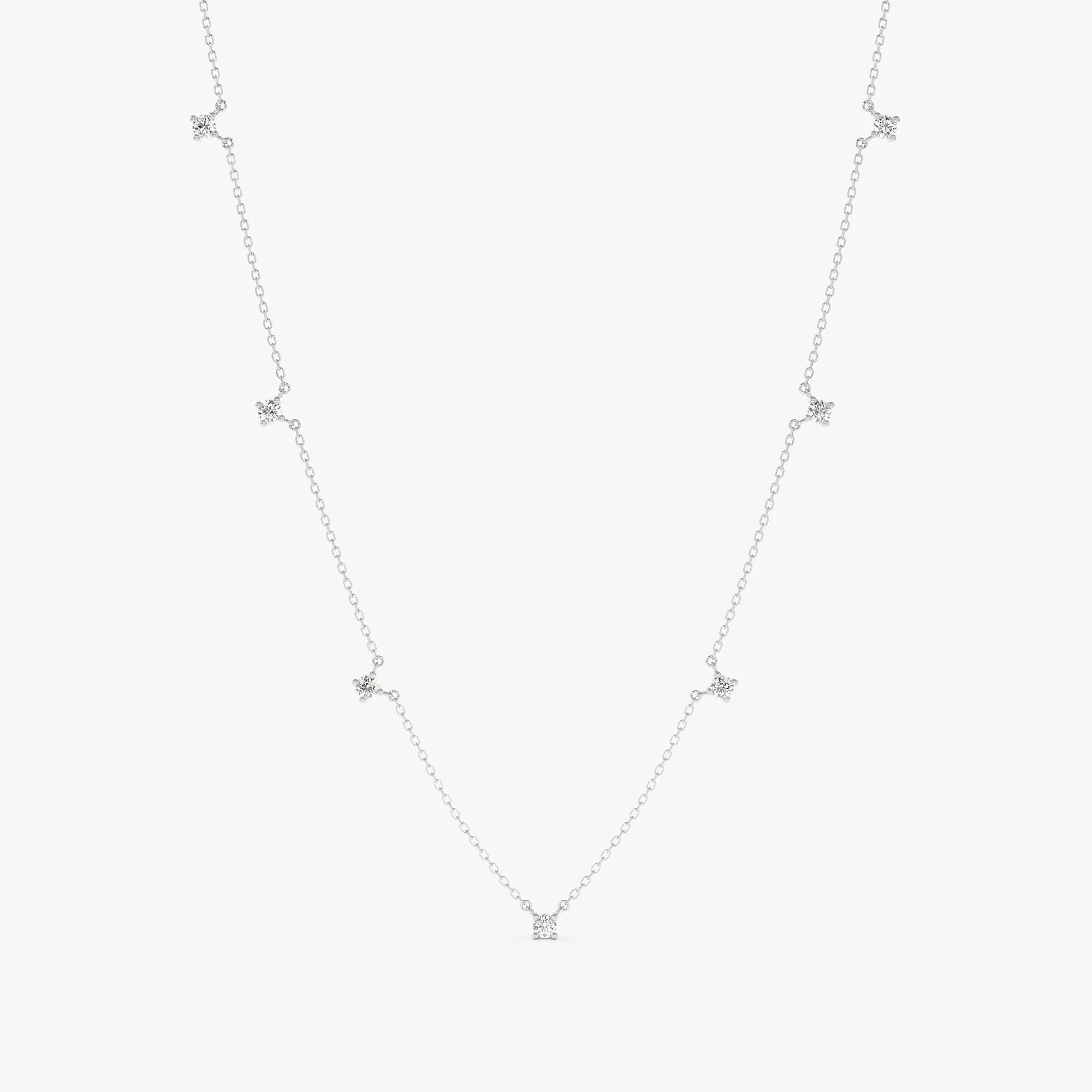 Dainty Diamond Station Necklace, Kimberly