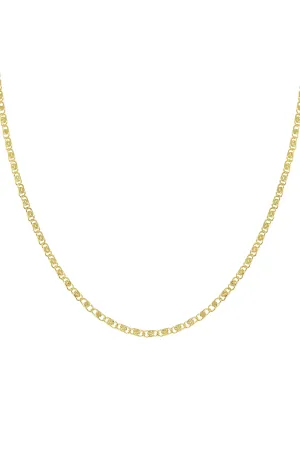Dainty Flat Link Chain Layering Necklace 14"