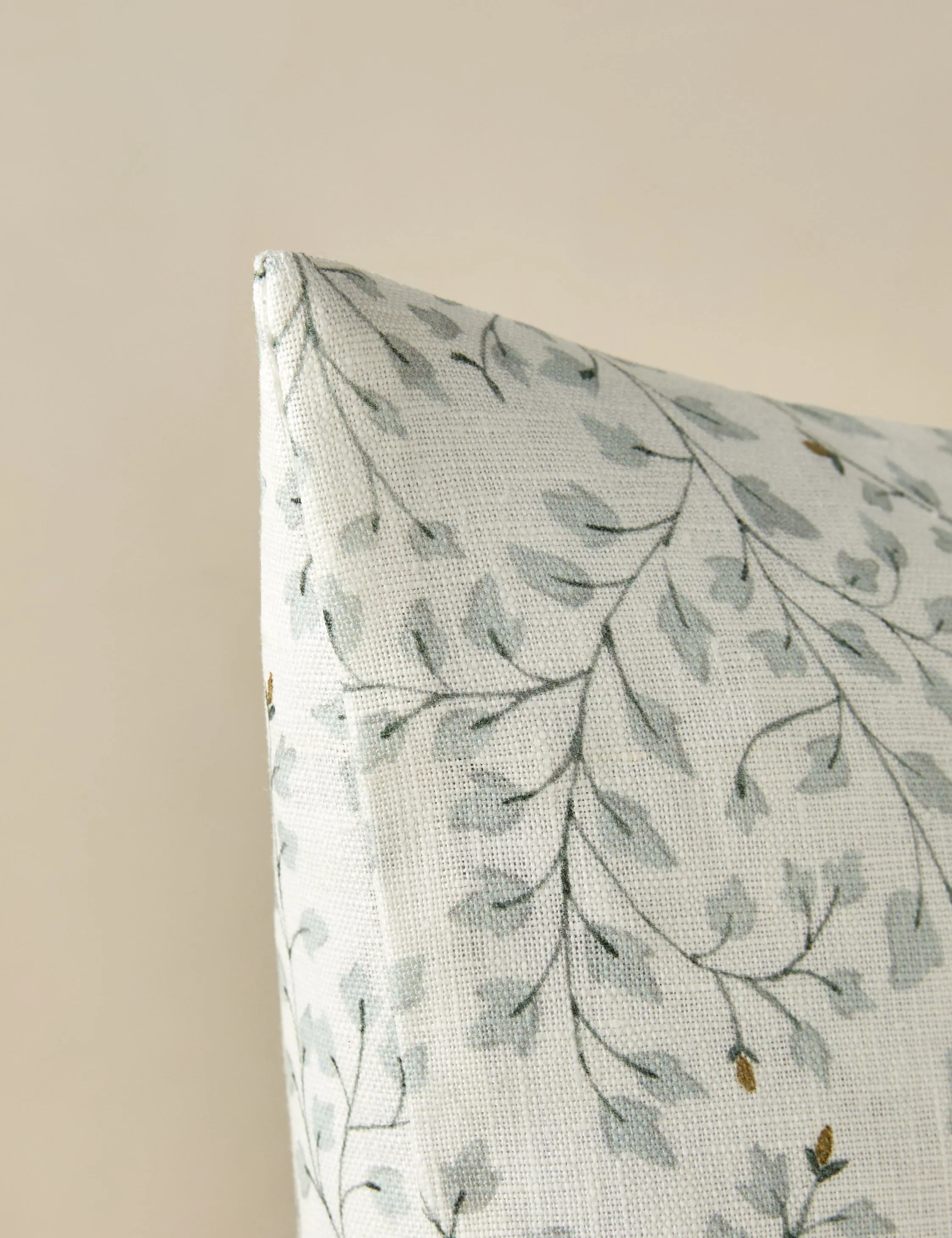 Dainty Leaves Linen Pillow by Rylee   Cru