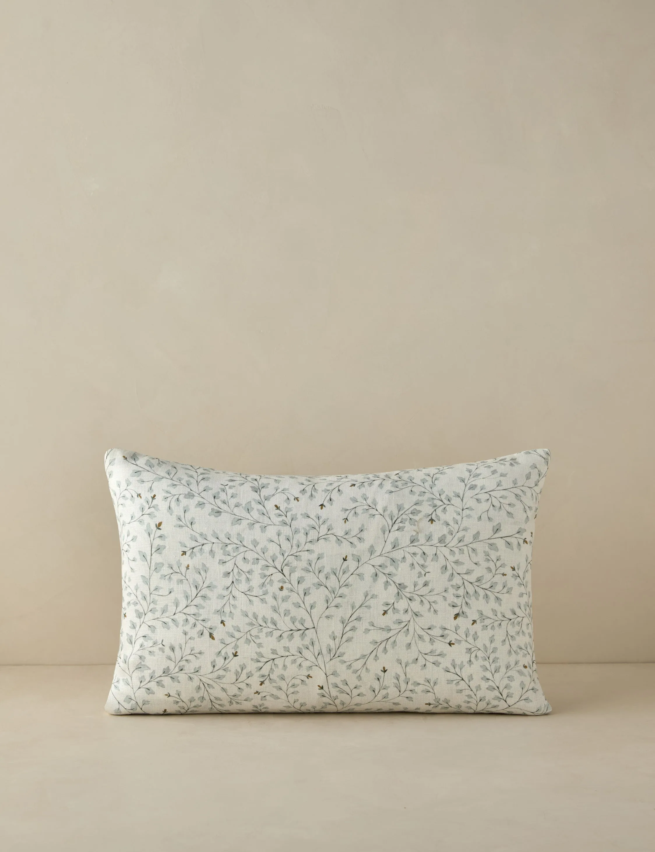 Dainty Leaves Linen Pillow by Rylee   Cru