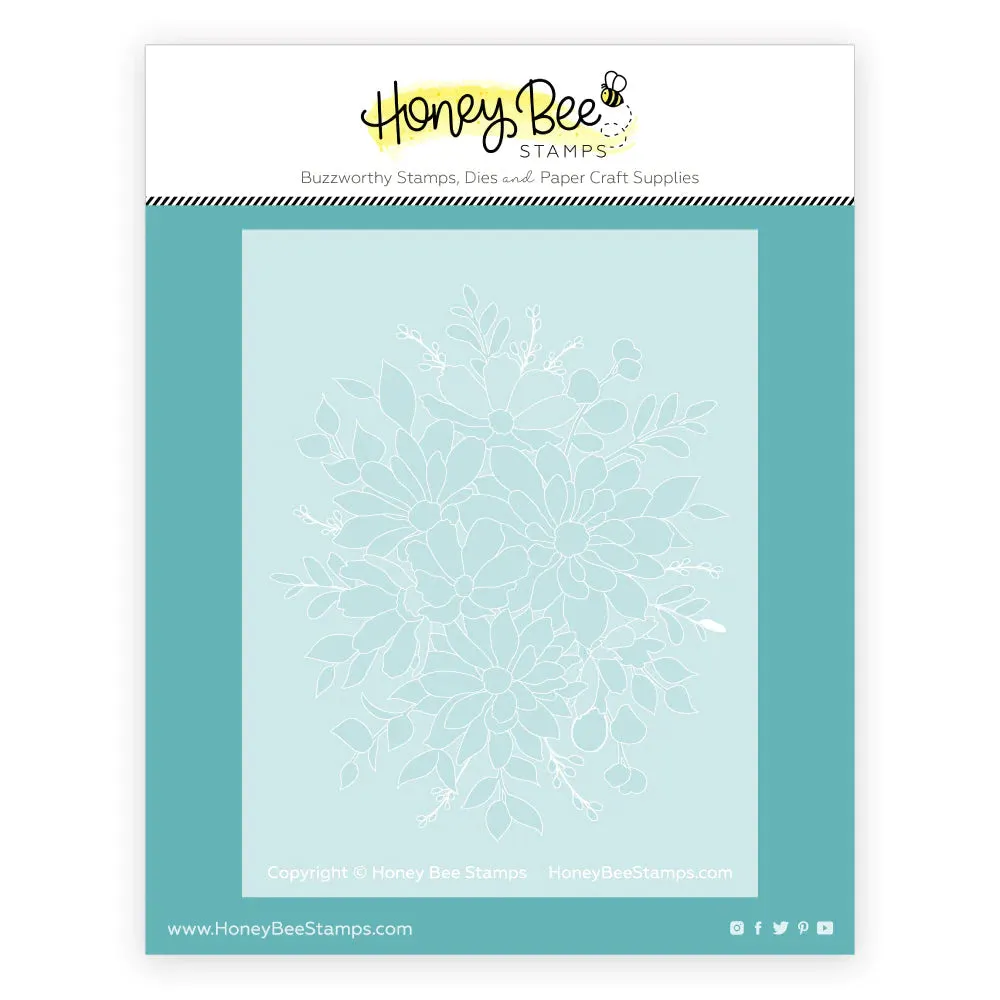 Daisy Layers Bouquet - Set Of 6 Coordinating A2 Stencils