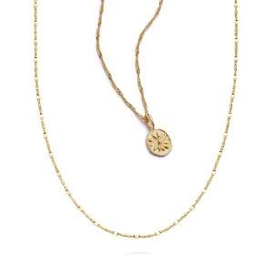 Daisy Twist Necklace Layering Set 18ct Gold Plate