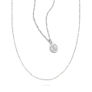 Daisy Twist Necklace Layering Set Sterling Silver