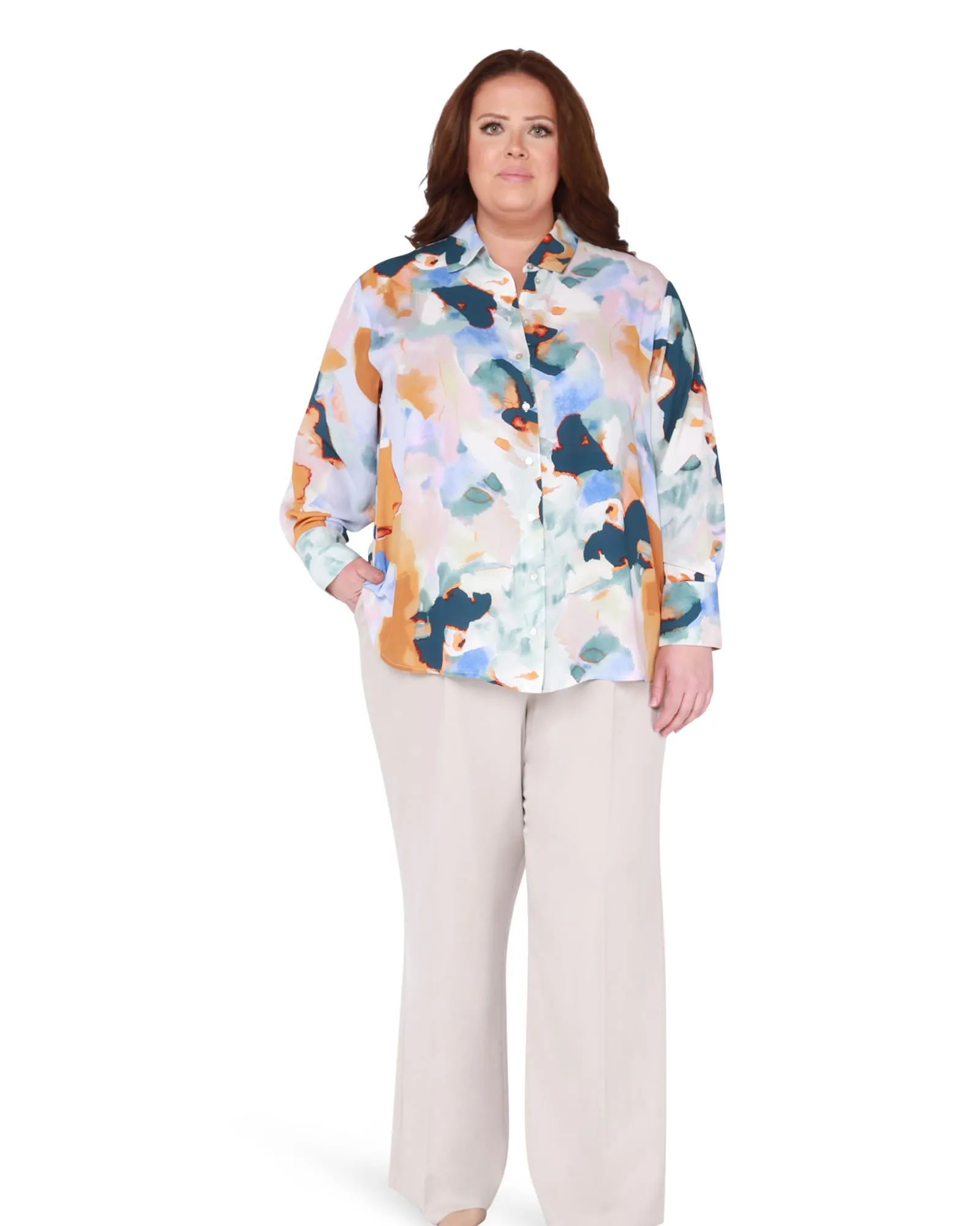 Dayna High Waist Wide Leg Pant | Medium Tan