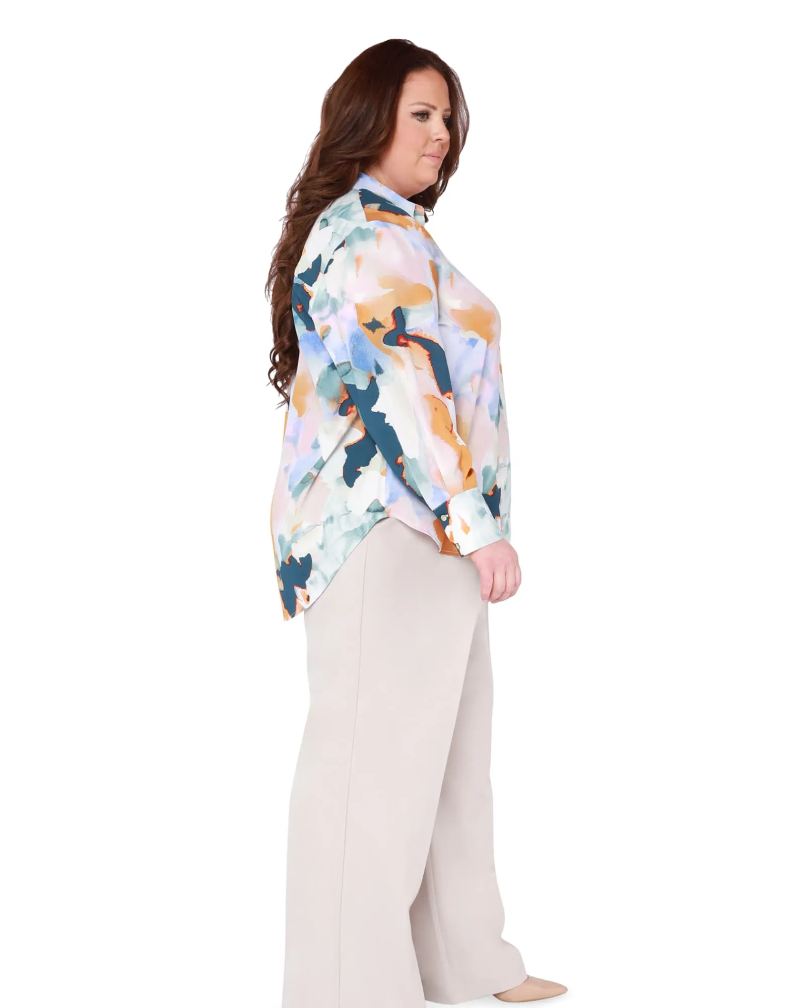 Dayna High Waist Wide Leg Pant | Medium Tan