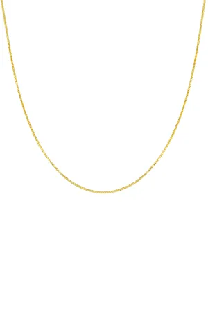 Delicate Box Chain Layering Necklace 16"