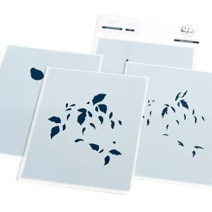 Delicate Rosebuds stencil