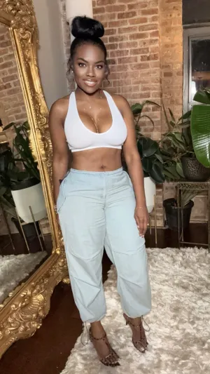Denim Cargo Pants (Pre-Order - Estimated Shipping Date 3/28 - 4/20)