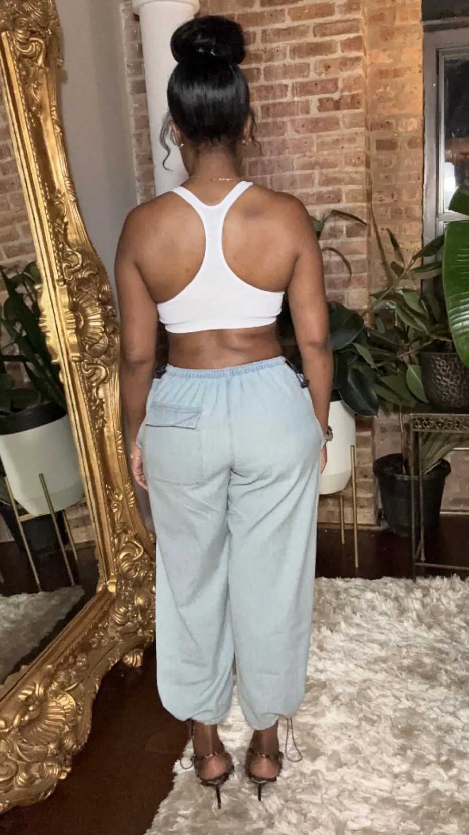 Denim Cargo Pants (Pre-Order - Estimated Shipping Date 3/28 - 4/20)