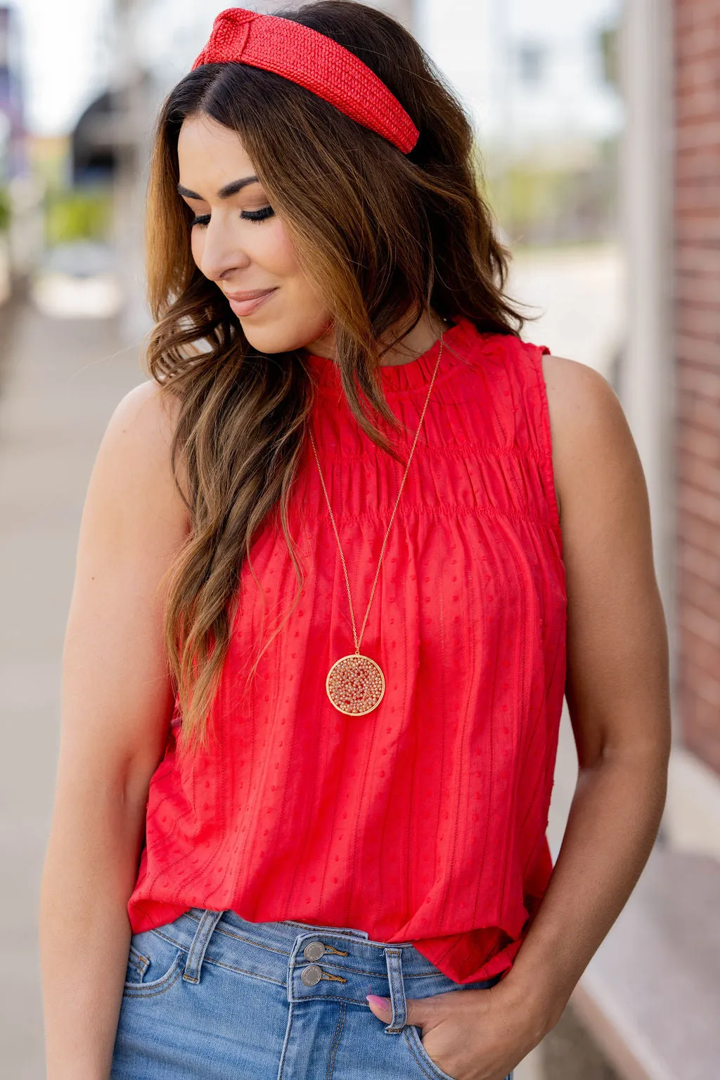 Detailed Smocked Top Tank