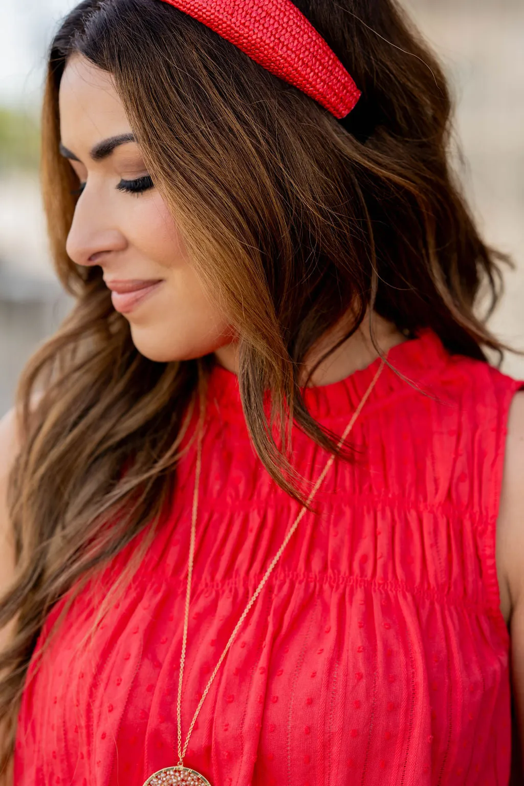 Detailed Smocked Top Tank