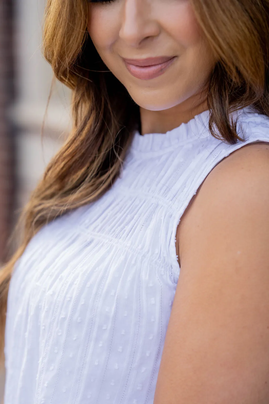 Detailed Smocked Top Tank