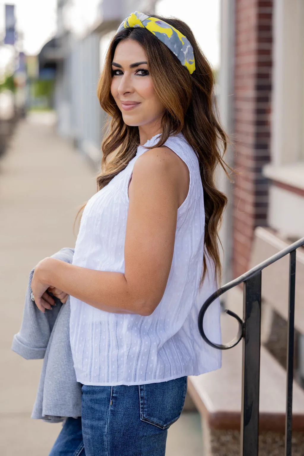 Detailed Smocked Top Tank