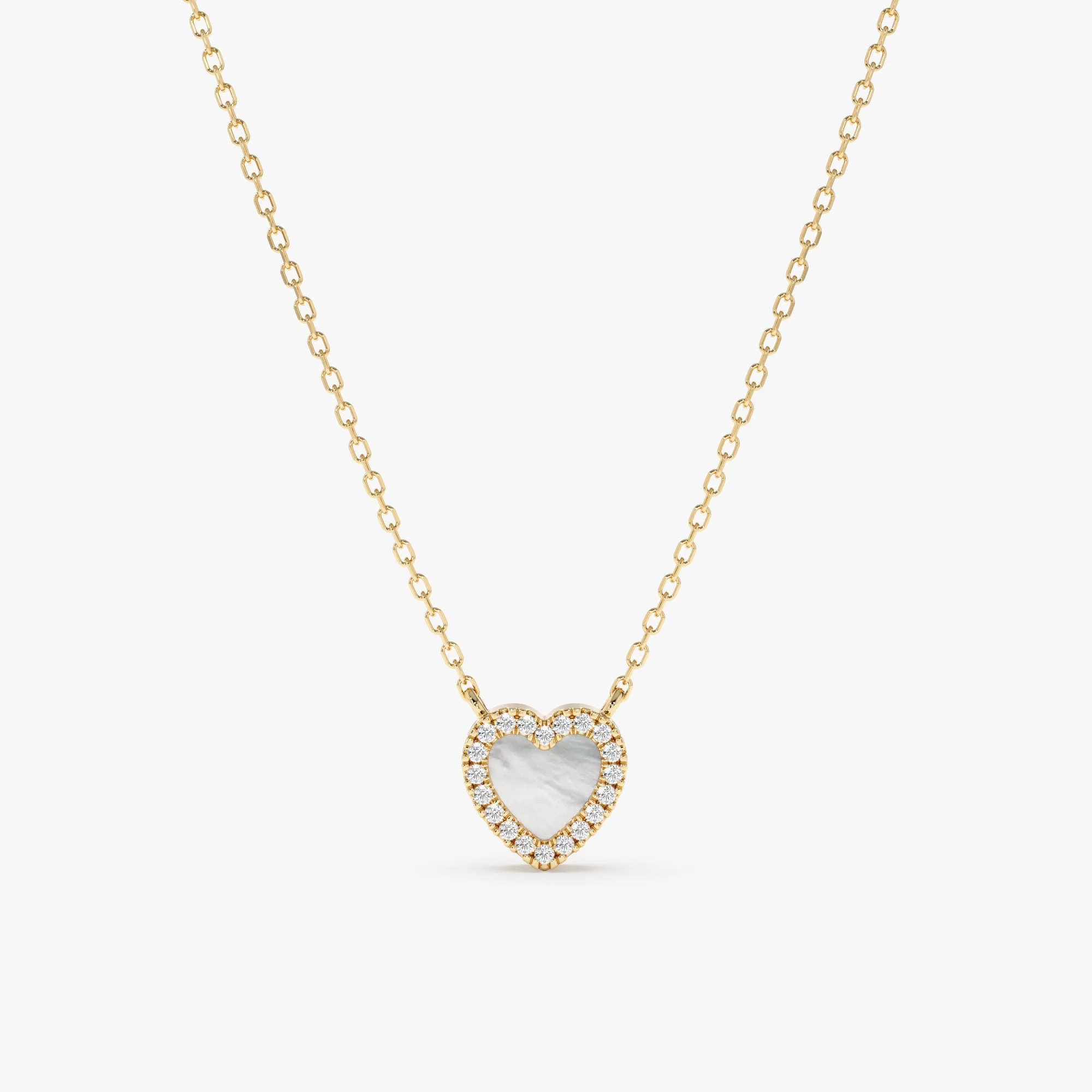 Diamond and Pearl Heart Necklace, Zhuri