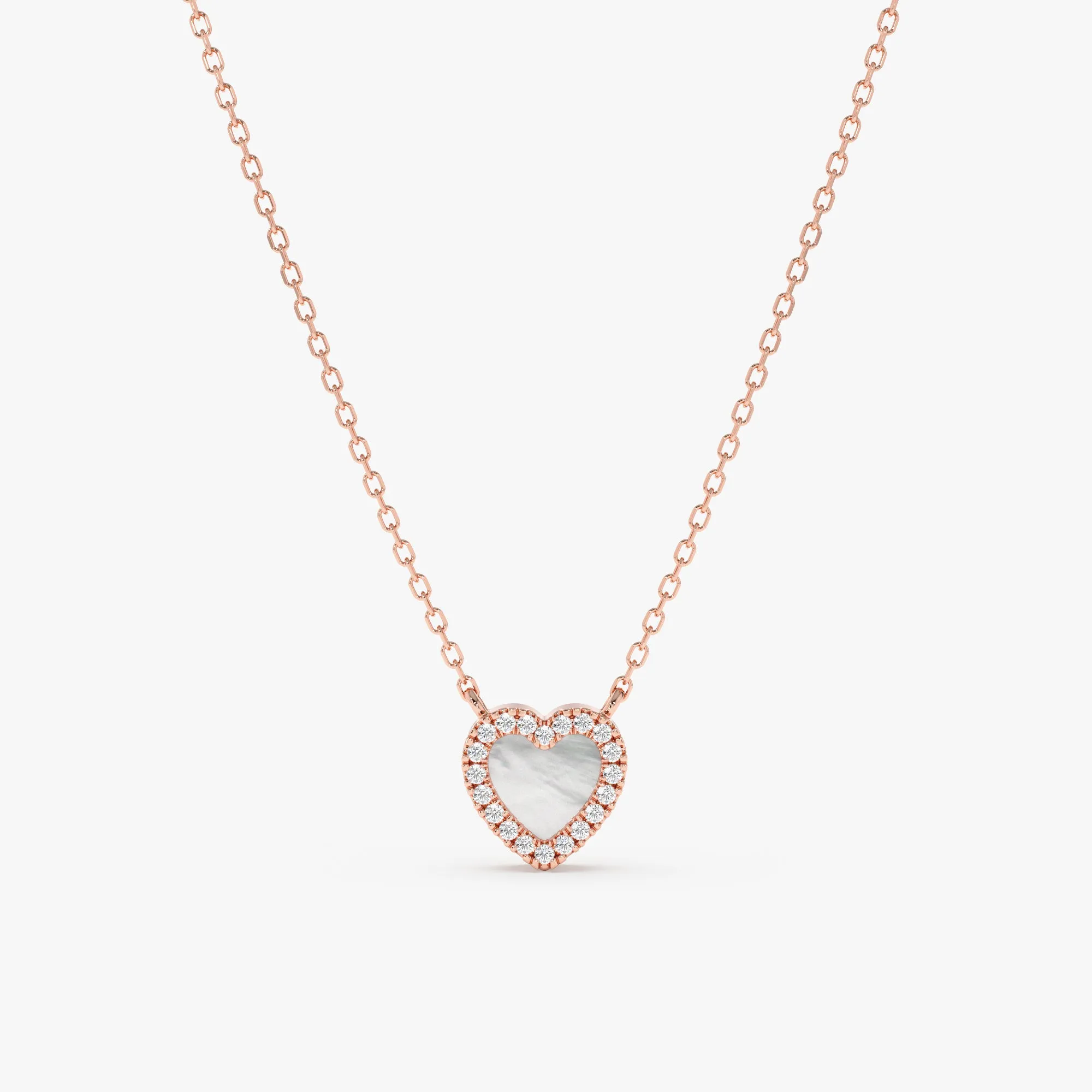 Diamond and Pearl Heart Necklace, Zhuri