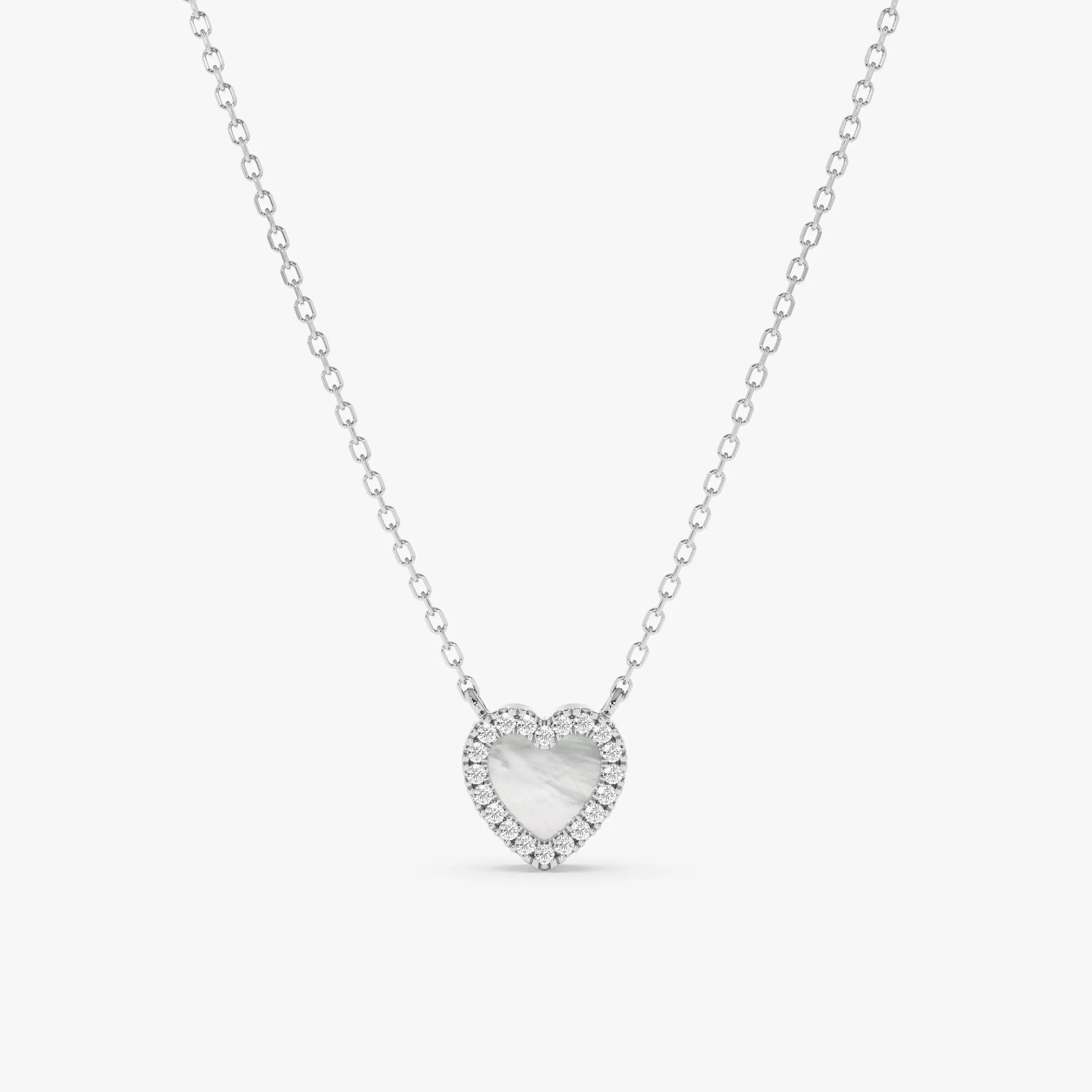 Diamond and Pearl Heart Necklace, Zhuri