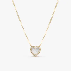 Diamond and Pearl Heart Necklace, Zhuri