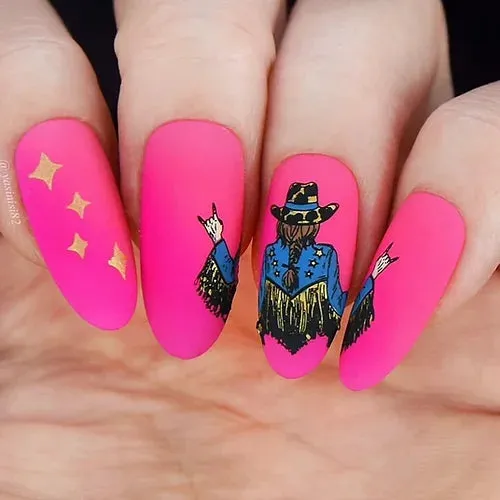Disco Rodeo (BS-04) Steel Nail Art Stamping Plate