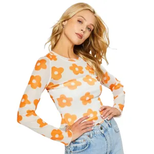 Ditsy Floral Mesh Top