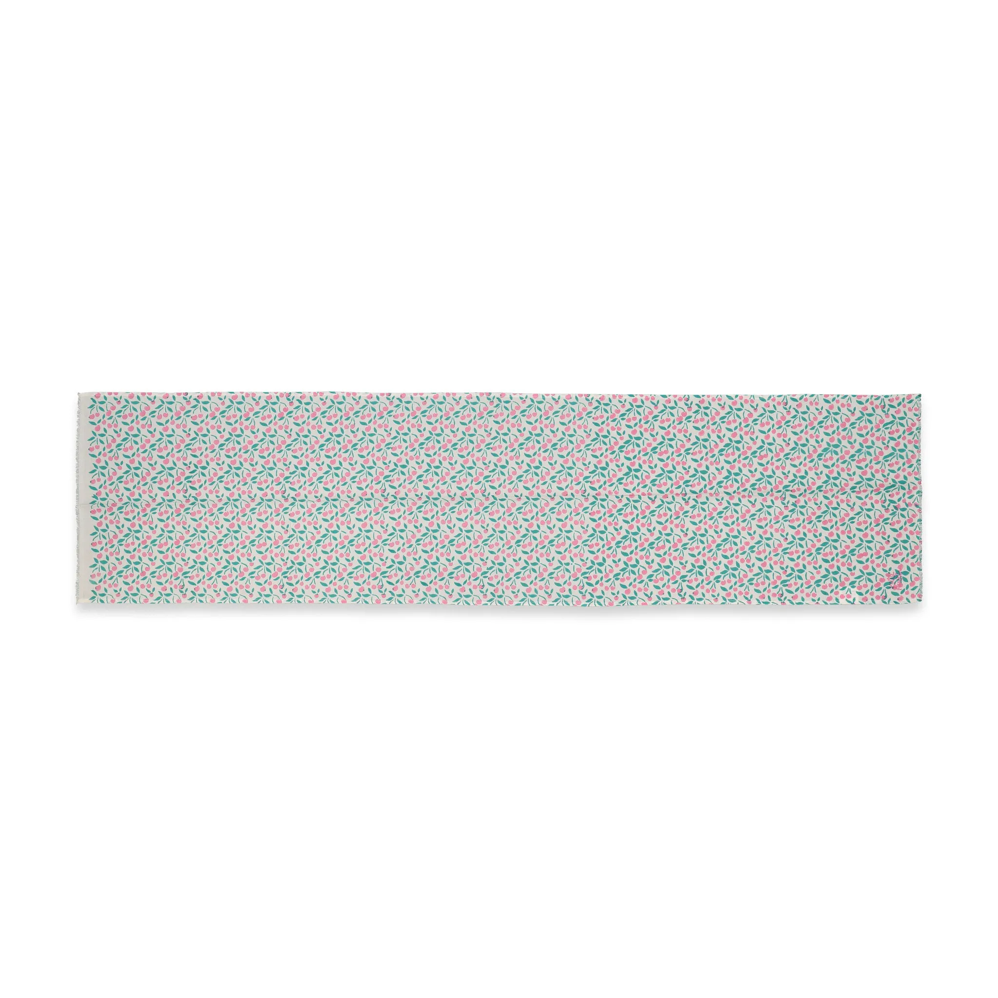 Donna Scarf in Pink Aqua Cherries